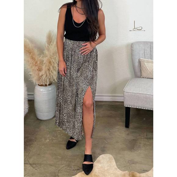 THML Black Suede Wrap Skirt main image 0